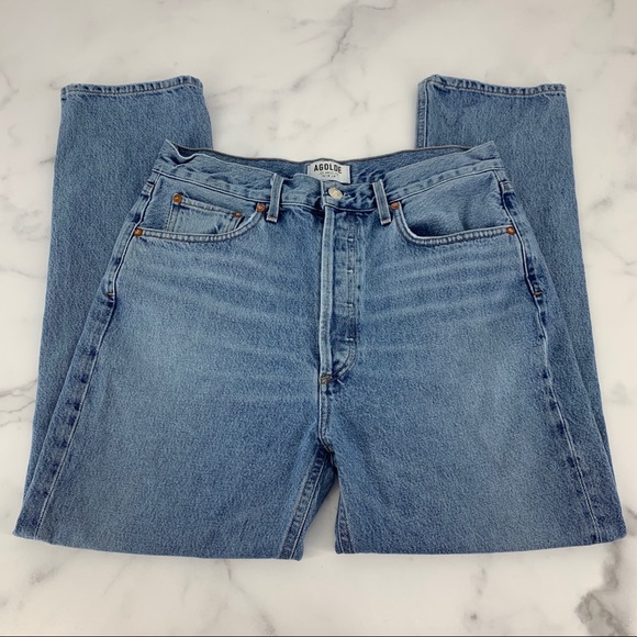 AGOLDE Rigid Riley High Rise Straight Crop Jeans - Picture 2 of 16